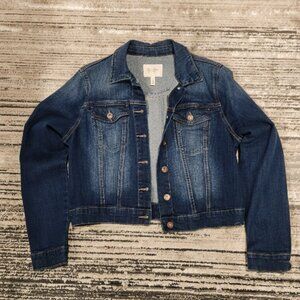 Jessica Simpson Pixie Classic Crop Denim Jean Jacket